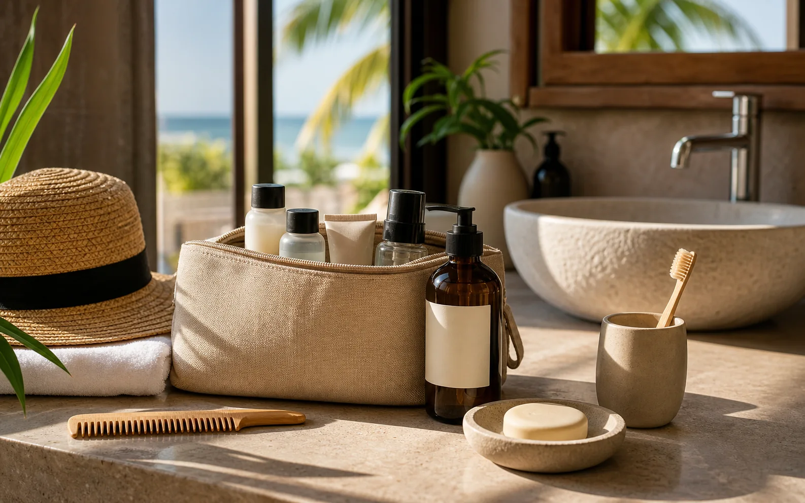 Resort Bathroom Kit for Hua Hin: Shower Gel, Sun, Salt and Slow Travel Comfort